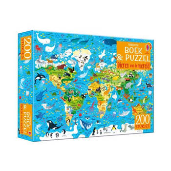Usborne Boek met puzzel, dieren van de wereld 5+