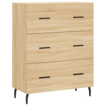 vidaXL Dressoir 69,5x34x90 cm bewerkt hout sonoma eikenkleurig