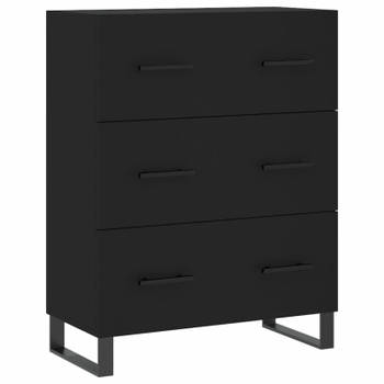 vidaXL Dressoir 69,5x34x90 cm bewerkt hout zwart