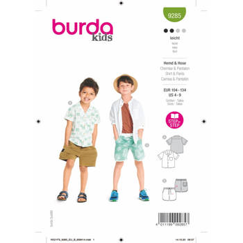 Burda 9285 Shirt/Broek mt104-134