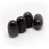 TT-products ventieldoppen Black Bullets aluminium 4 stuks zwart - auto ventieldop - ventieldopjes