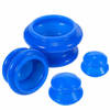 Cupping set om doorbloeding te stimuleren - Set van 4 afmetingen - Siliconen - Blauw