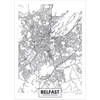 Canvas city map Belfast 30X40 cm