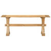 The Living Store Bank Massief Mangohout - Woonkamer Hal Kleedkamerbank - 110 x 35 x 45 cm - Max - 110 kg draagvermogen