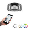 EGLO connect.z Ginestrone-Z Plafondlamp - Ø 45 cm - Zwart/Wit - Instelbaar RGB & wit licht - Dimbaar - Zigbee