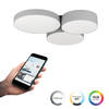 EGLO connect.z Barbano-Z Plafondlamp - 60,5 cm - Grijs/Wit - Instelbaar RGB & wit licht - Dimbaar - Zigbee