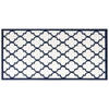 vidaXL Buitenkleed omkeerbaar 80x150 cm marineblauw en wit