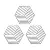 Krumble Pannenonderzetter Hexagon - Grijs - Set van 3