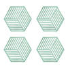 Krumble Pannenonderzetter Hexagon - Groen - Set van 4