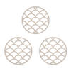 Krumble Siliconen pannenonderzetter - Rond - Beige - Set van 3