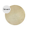 Krumble Placemat rond - PVC - Goud - Set van 2