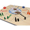 Bordspel Keezen - Keezenspel Luxe houten uitvoering - Dubbelzijdig spelbord voor 4 en 6 spelers
