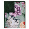 Descanso Polyester Plaid Fiori - green 130x160cm