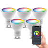 Calex Slimme LED Lamp - 5 stuks - GU10 - RGB en Warm Wit - 4.9W