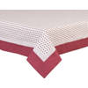 Clayre & Eef - Katoenen tafelkleed - Tafellaken - Stippen en stipjes - Rood - 150 x 150 cm