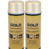 Gold Chromespray Spuitverf – Goudkleurige Chrome Spray – 200 ml per bus - Set van 2 bussen