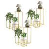 Bloemenstandaard Set van 3 Goud Metaal ML-Design