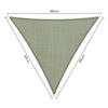 Shadow Comfort driehoek 4x4x4m Moonstone Green