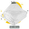 Sleep Comfy - White Soft Series - All Year Dekbed Enkel 140x200 cm - Anti Allergie Dekbed - Eenpersoons Dekbed