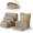 ONYX® Compressie Packing Cubes - 7 stuks - Bagage organizers met compressie rits - Voor koffers en tassen - Beige