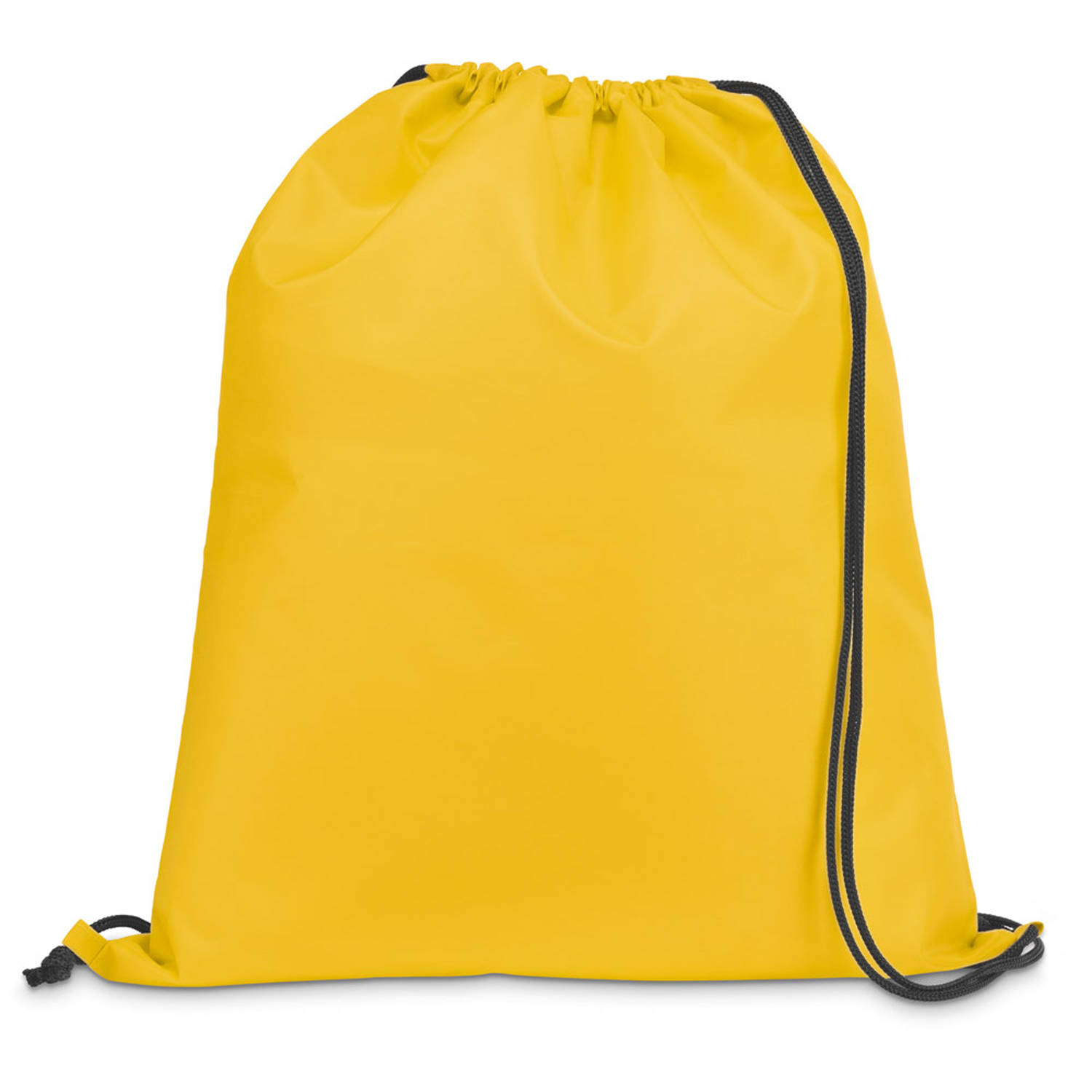 Gymtas-lunchtas-zwemtas met rijgkoord voor kinderen geel 35 x 41 cm Rugzak