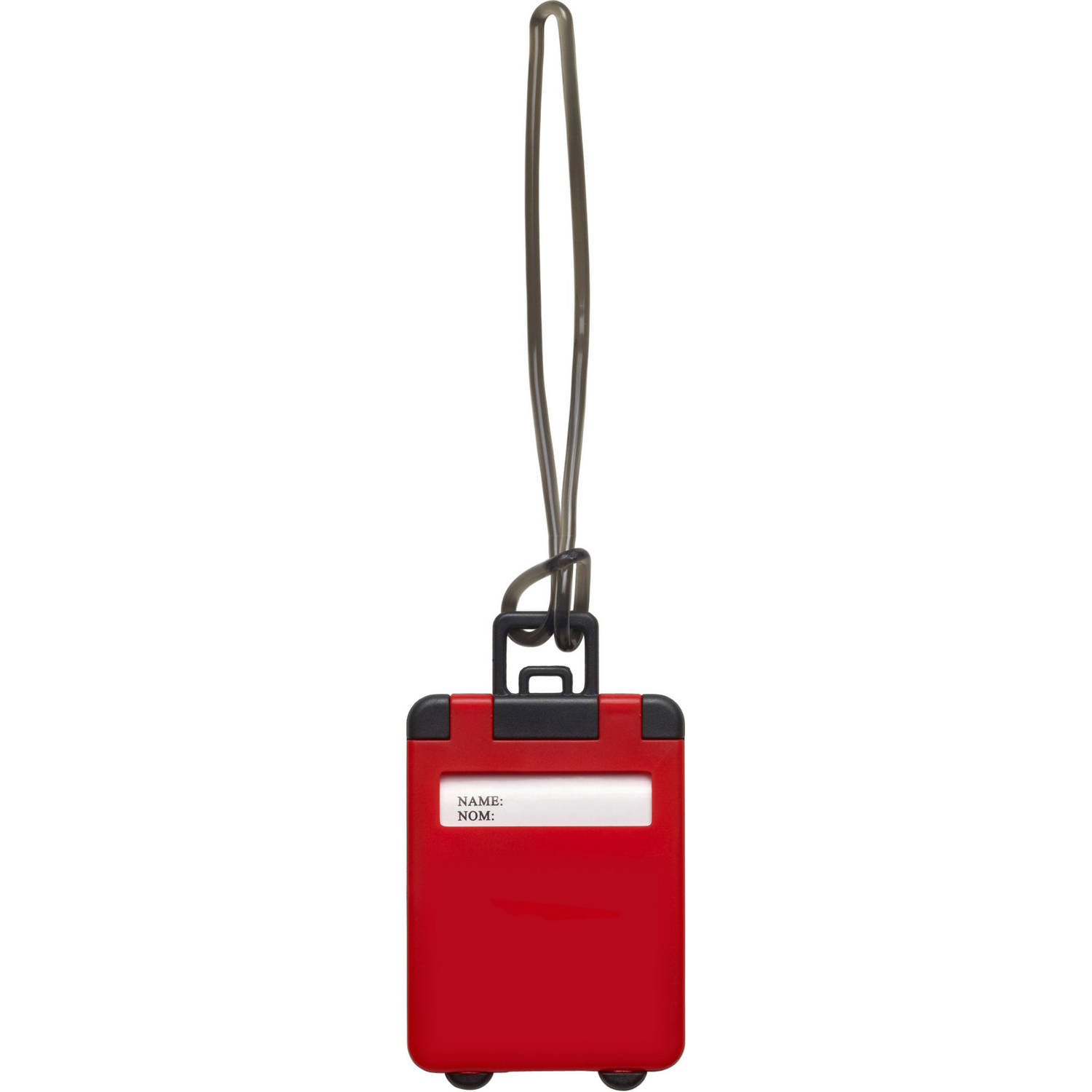 Kofferlabel Jenson rood 8 x 5.5 cm reiskoffer-handbagage label Bagagelabels