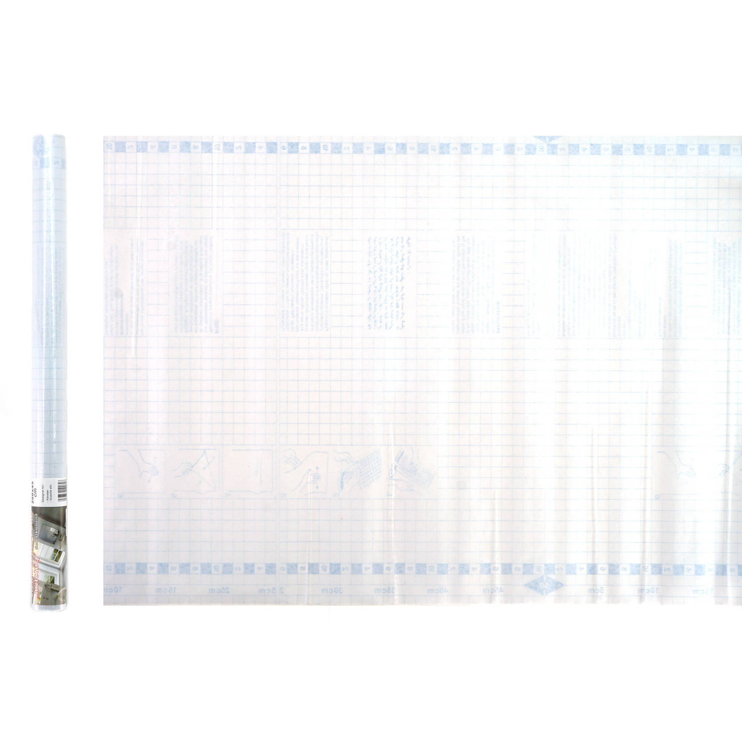 Plakfolie-raamfolie op rol transparant mat 45 cm x 2 meter zelfklevend Meubelfolie
