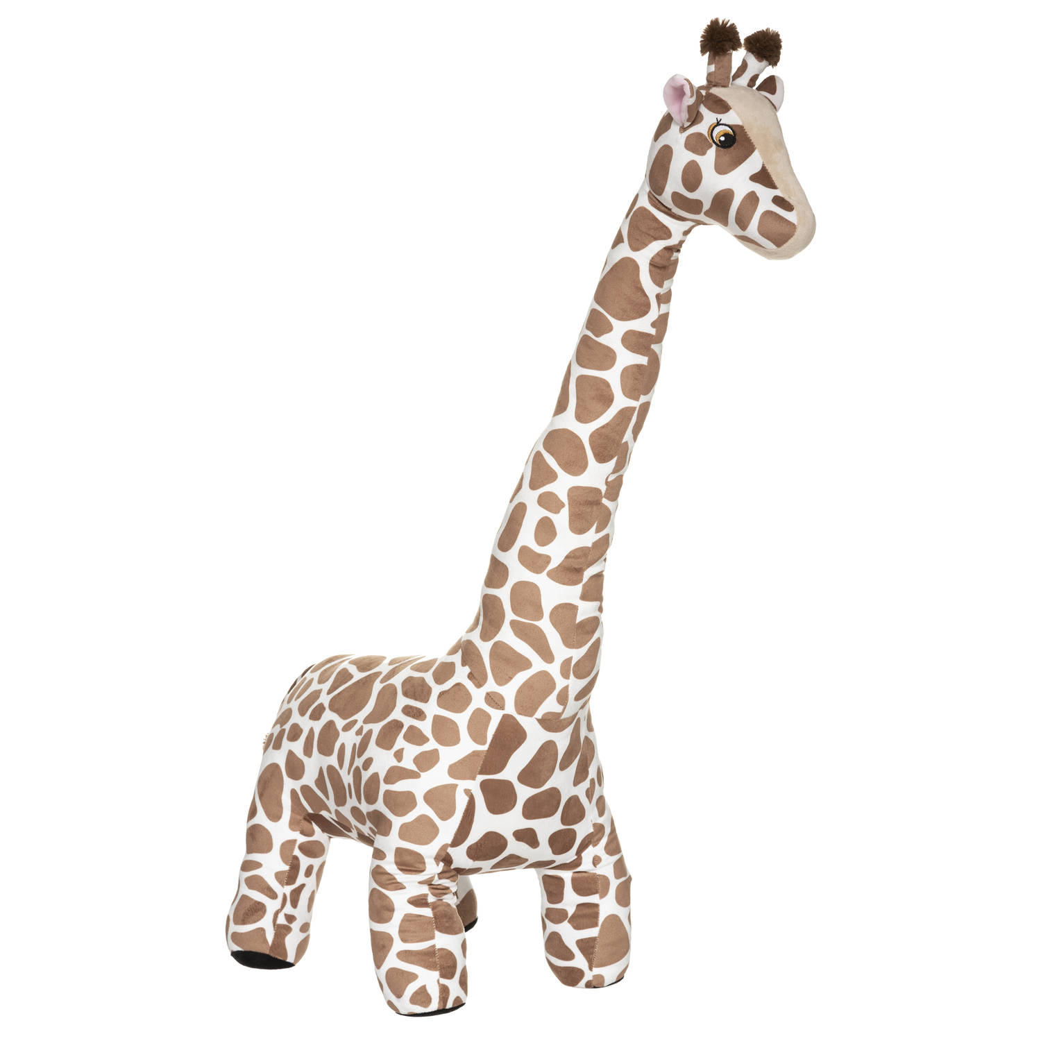 Giraffe knuffel van zachte pluche gevlekt patroon 100 cm Extra groot Knuffeldier