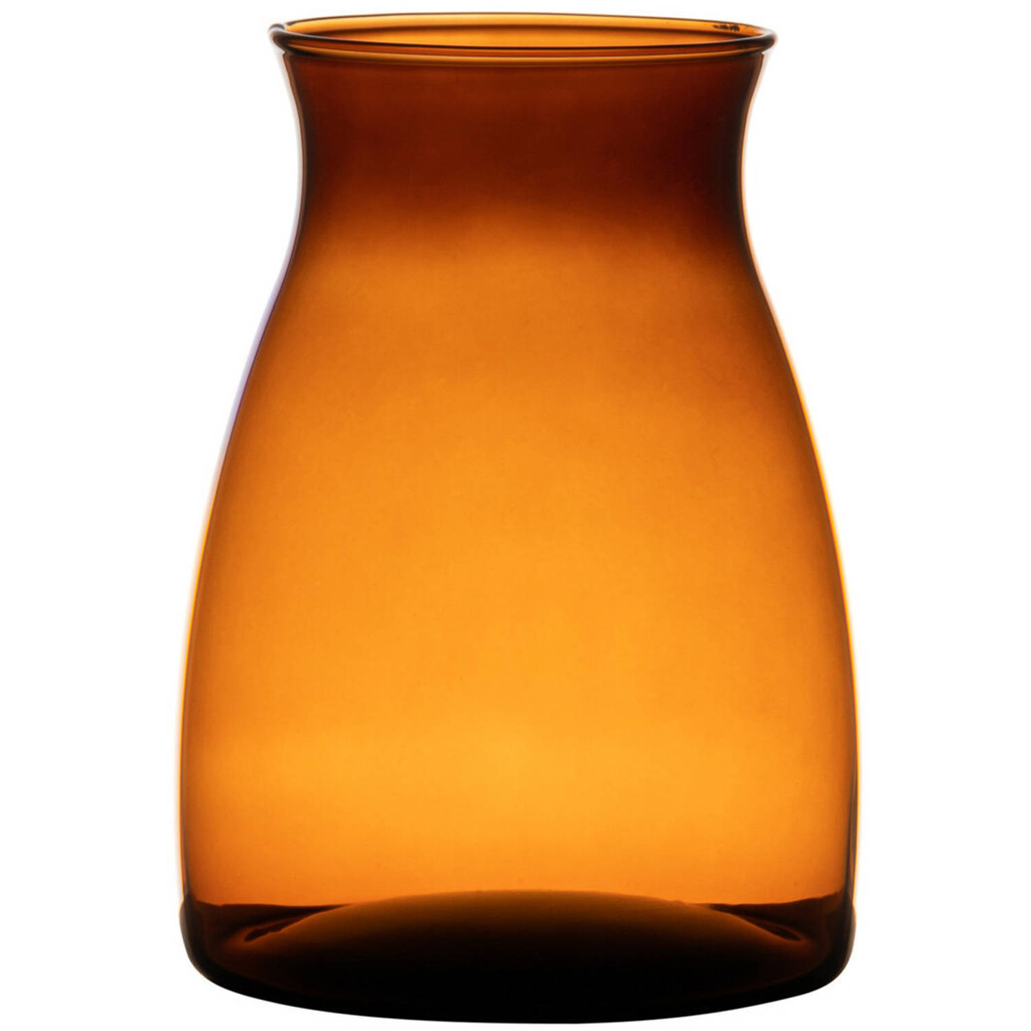 Trendoz Bloemenvaas Julia - Amber Orange - glas - D10 x H20 cm