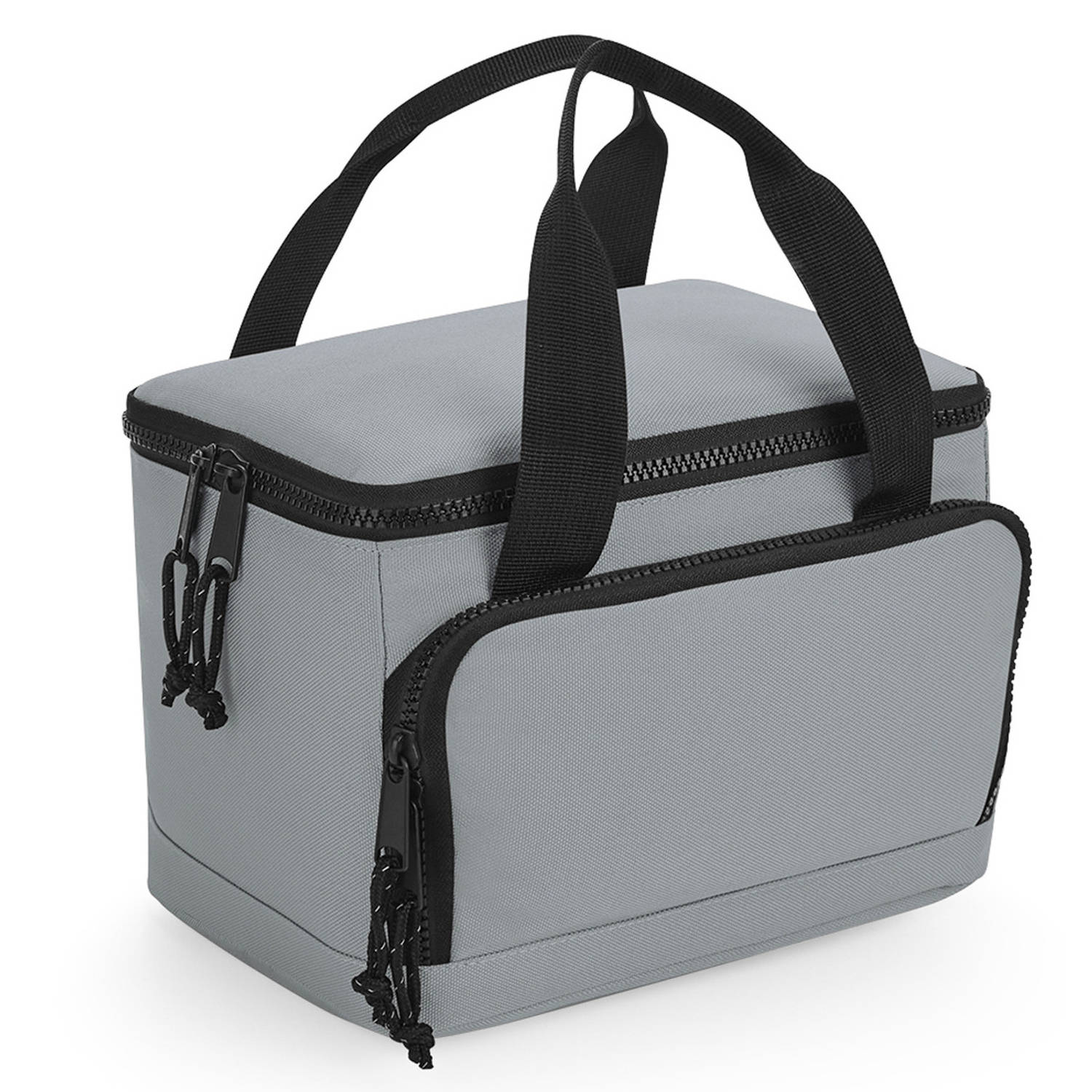 Bagbase koeltasje/lunch tas model Compact - 24 x 17 x 17 cm - 2 vakken - grijs/zwart - klein model - Koeltas
