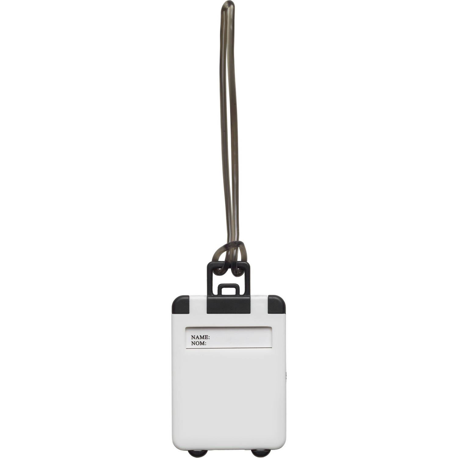 Kofferlabel Jenson - wit - 8 x 5.5 cm - reiskoffer/handbagage label