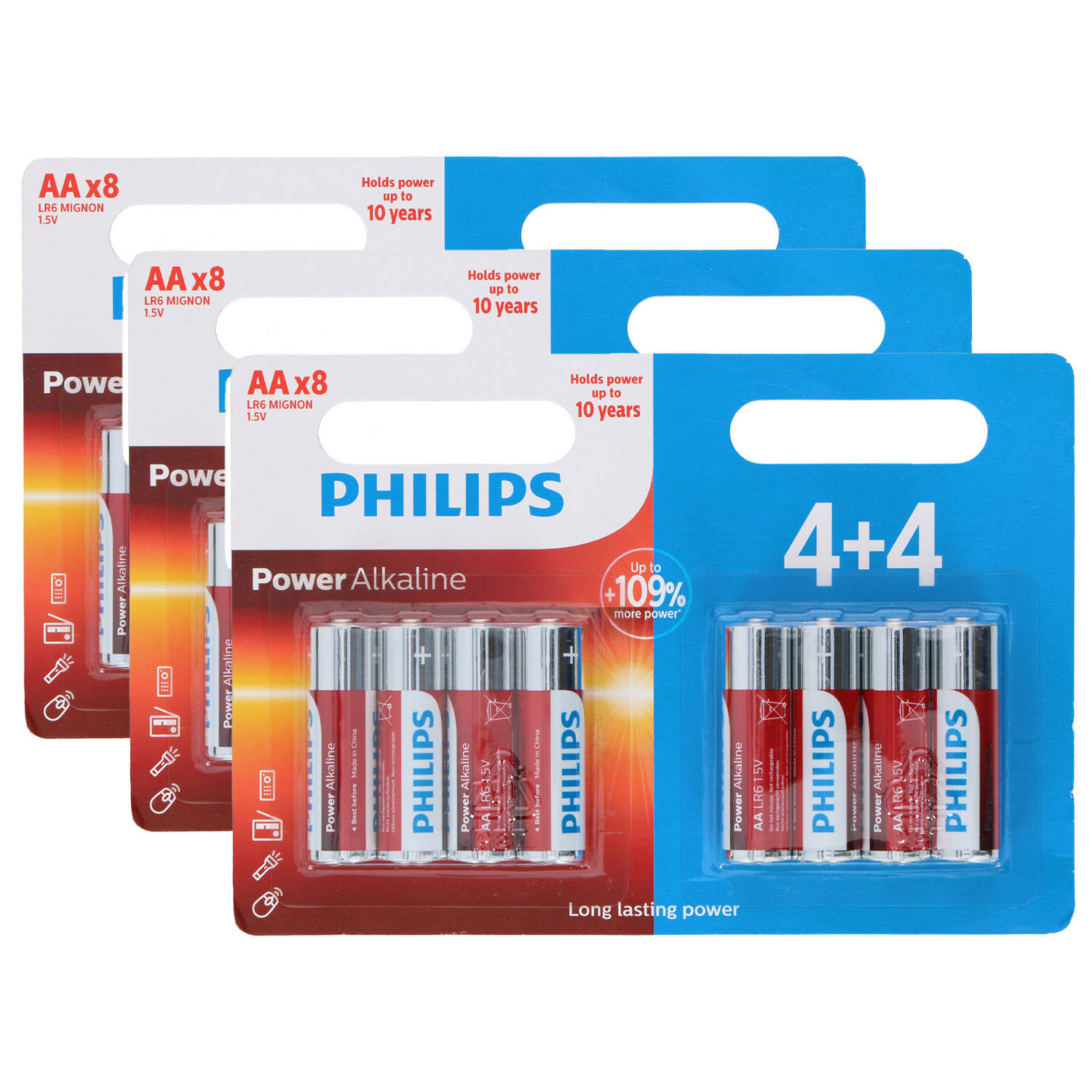Batterijen Philips - 24x stuks - AA/Penlites - Alkaline - Penlites AA batterijen