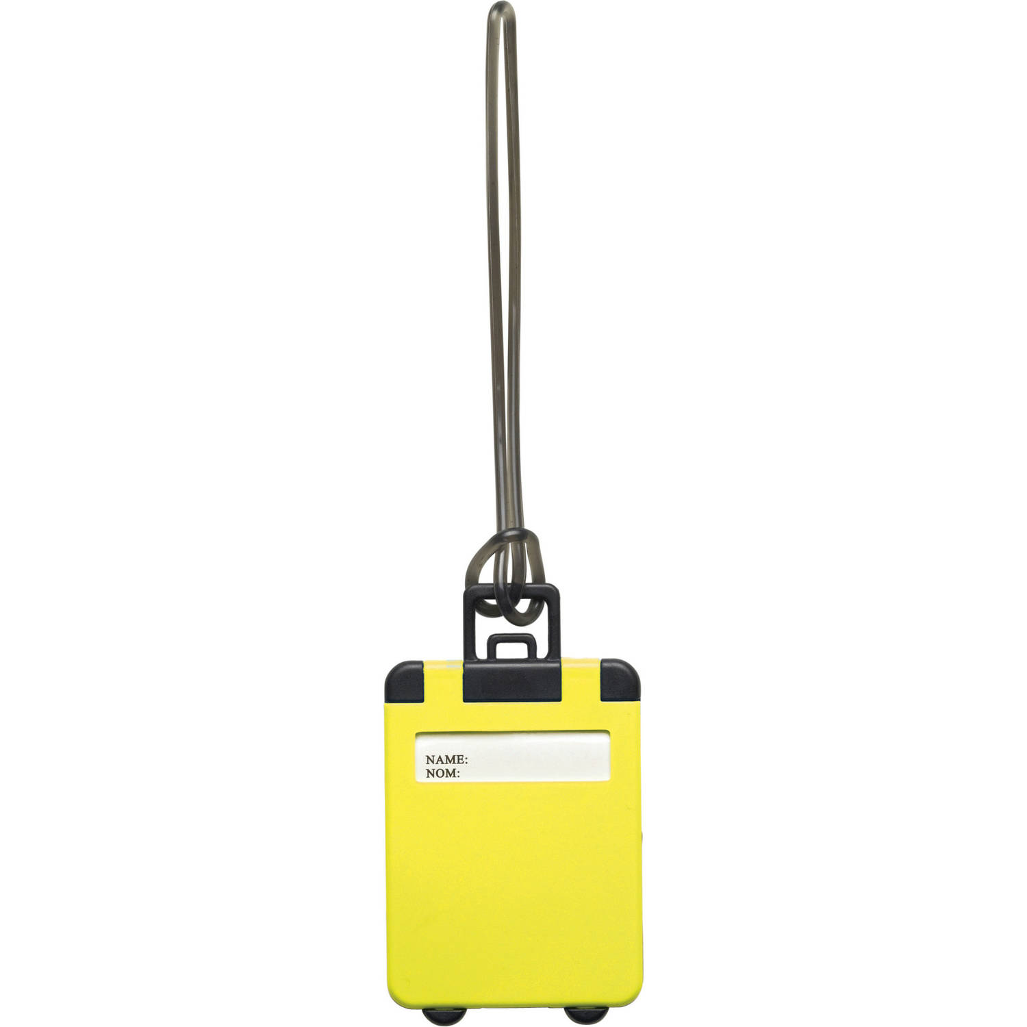 Kofferlabel Jenson - geel - 8 x 5.5 cm - reiskoffer/handbagage label