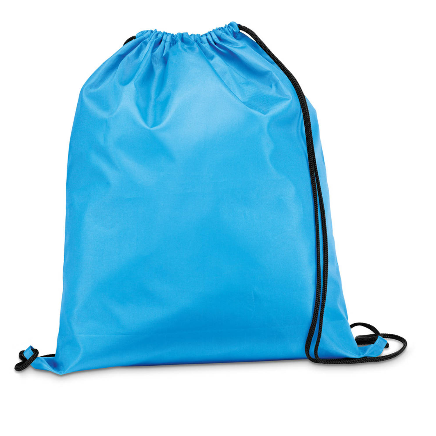 Gymtas-lunchtas-zwemtas met rijgkoord voor kinderen lichtblauw 35 x 41 cm Rugzak