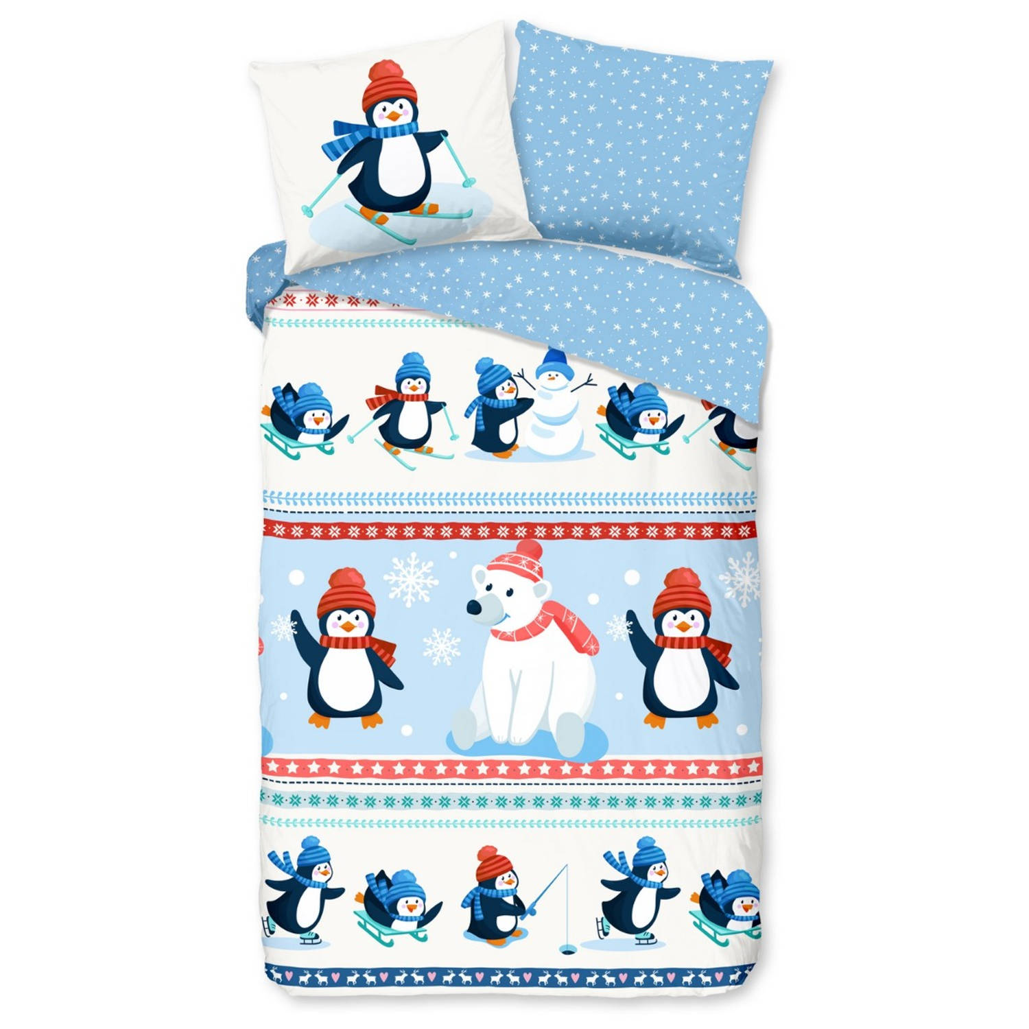 Good Morning Dekbedovertrek Penguins 140 x 200|220 cm + 1 kussen