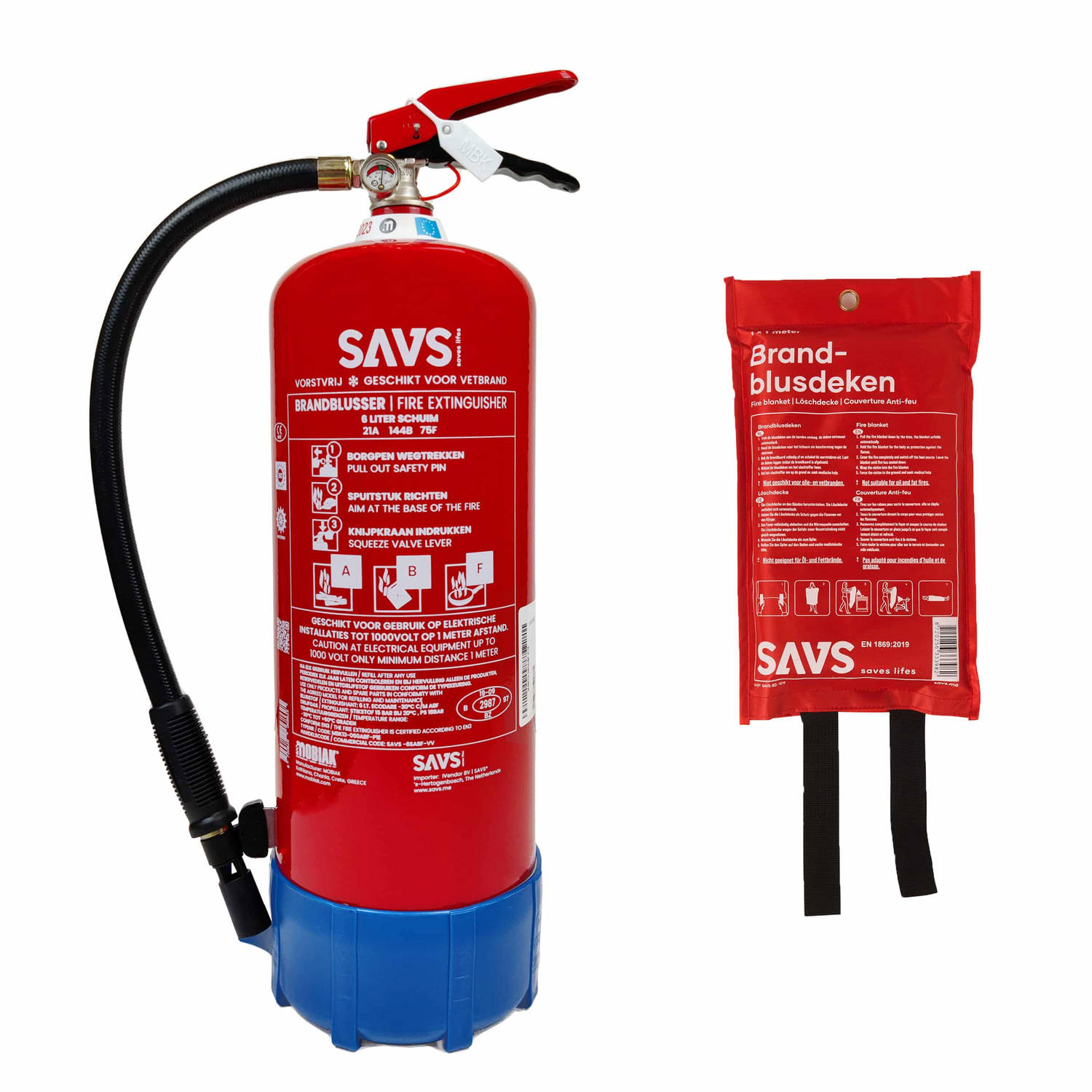 SAVS® Brandblus box - Vetblusser + Blusdeken - XL