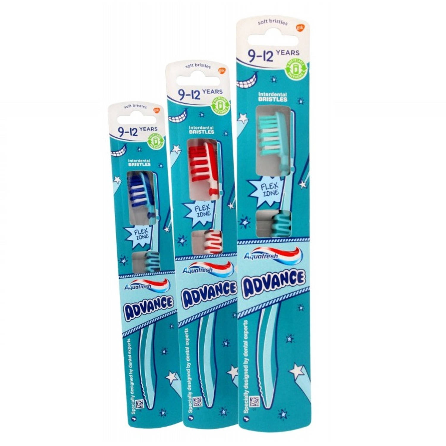 Advance tandenborstel voor kinderen van 9-12 jaar 1 stuk.