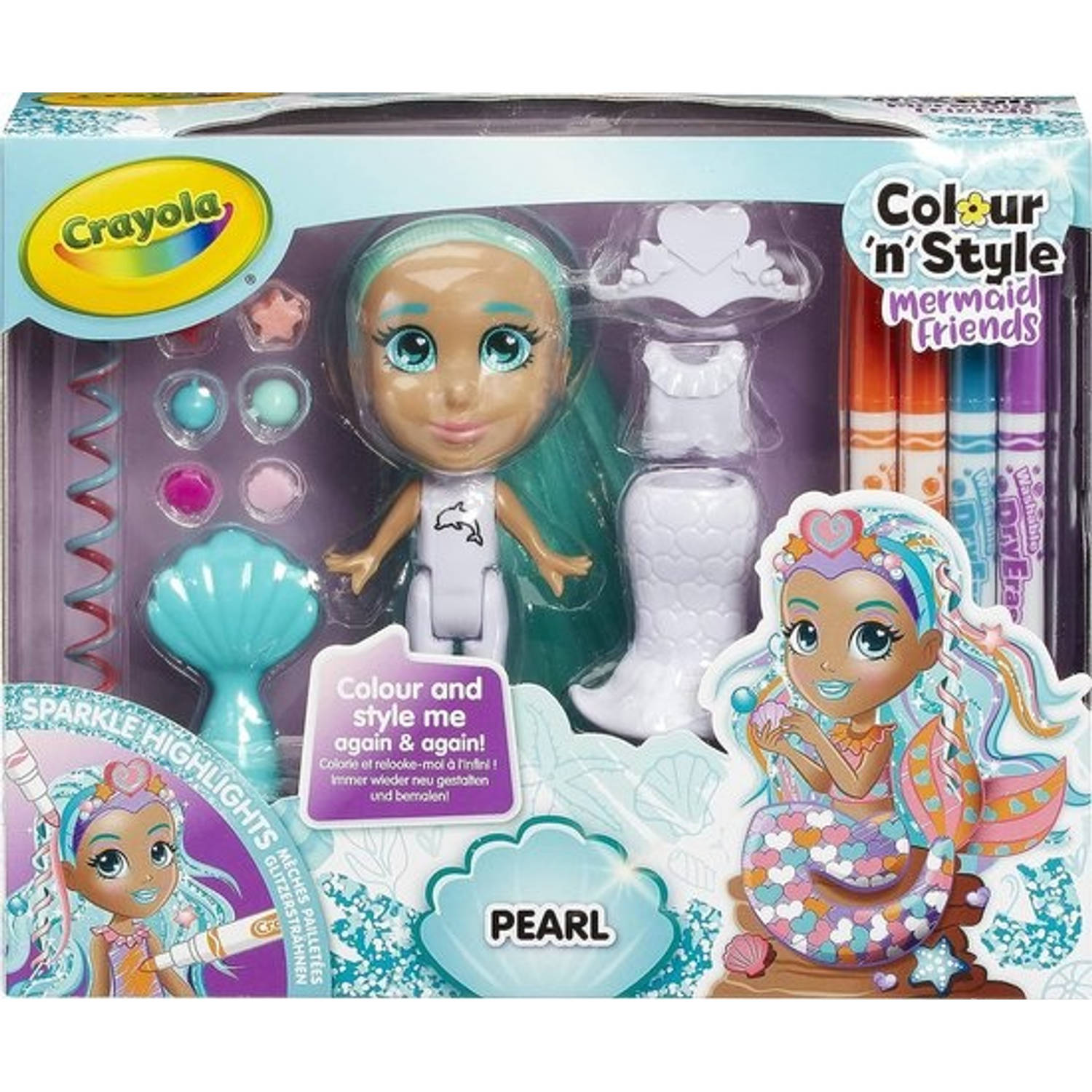 Crayola Color Style Mermaid Friends Pearl - Hobbypakket - Kleur en stijl zeemeermin