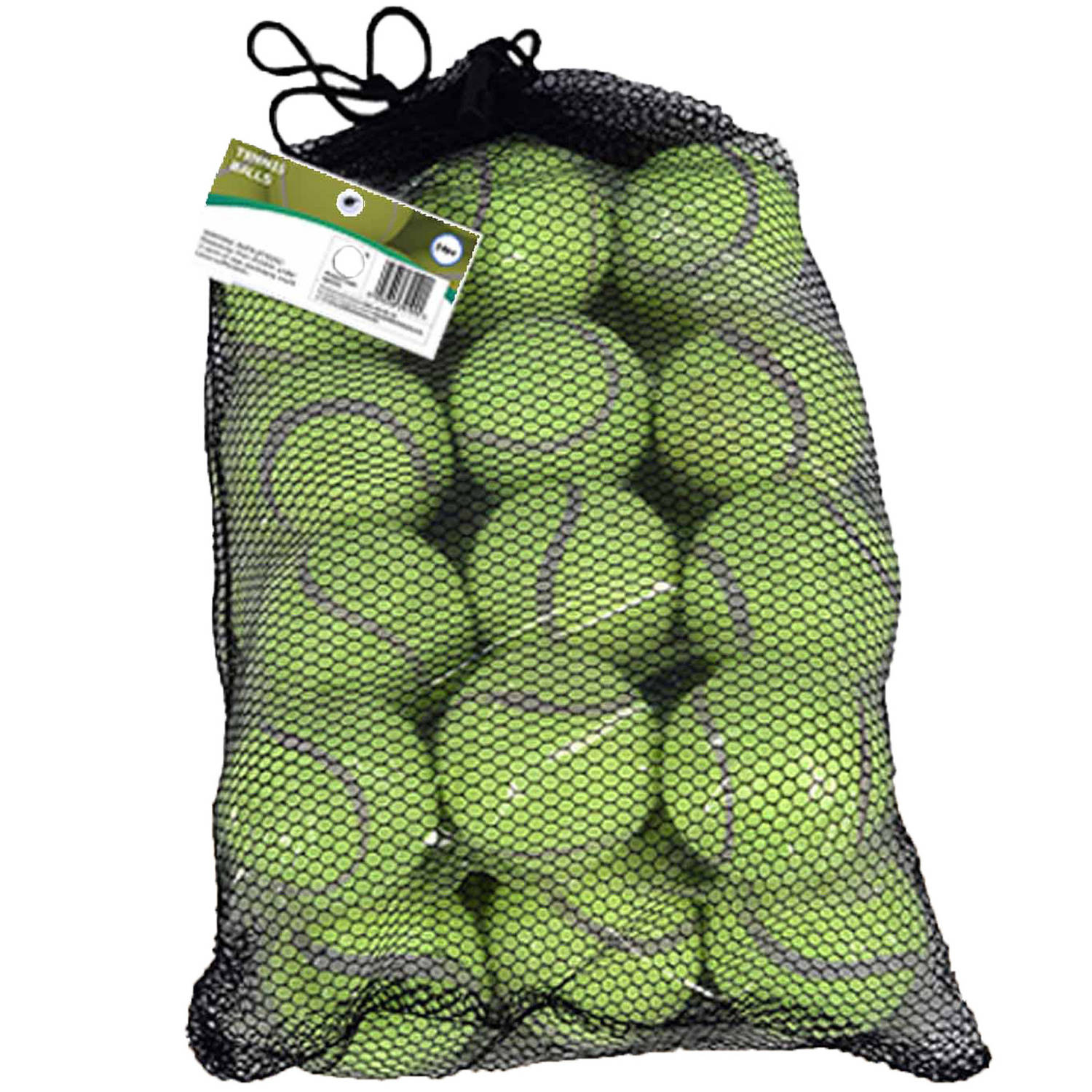 DID Tennisballen voordeelpakket - 24x stuks - geel - rubber/katoen
