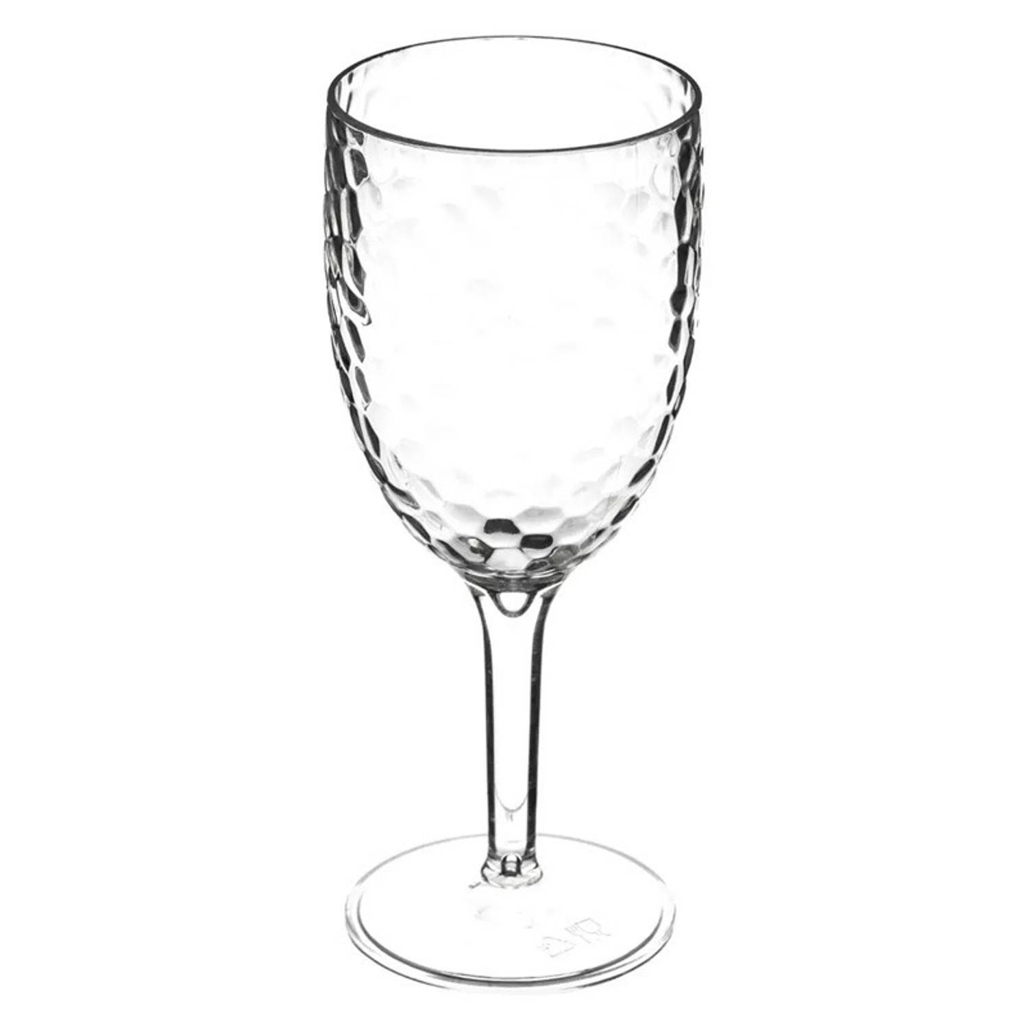 5Five Wijnglazen Estiva - transparant - onbreekbaar kunststof - 350 ml - feest glas wijn