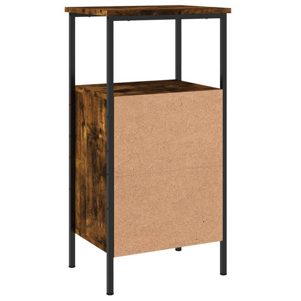 vidaXL Nachtkastjes 2 st 41x31x80 cm bewerkt hout gerookt eikenkleurig