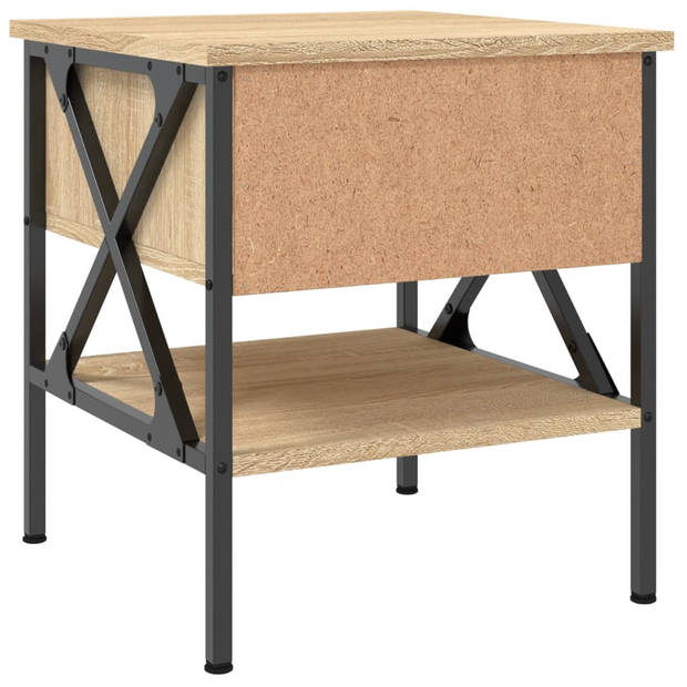 vidaXL Nachtkastjes 2 st 40x42x45 cm bewerkt hout sonoma eikenkleurig