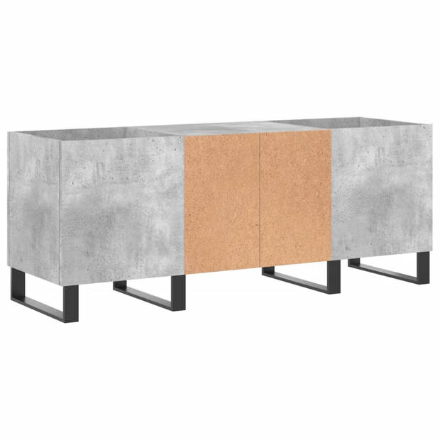 vidaXL Platenkast 121x38x48 cm bewerkt hout betongrijs