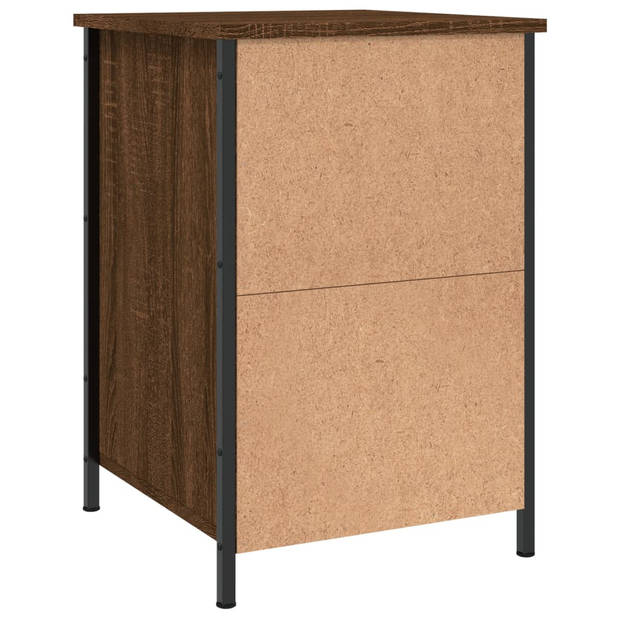 vidaXL Nachtkastjes 2 st 40x42x60 cm bewerkt hout bruin eikenkleur