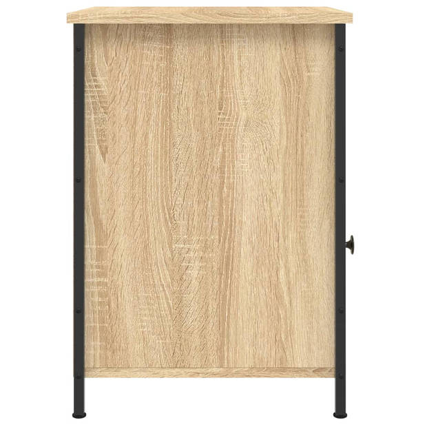 vidaXL Nachtkastjes 2 st 40x42x60 cm bewerkt hout sonoma eikenkleurig