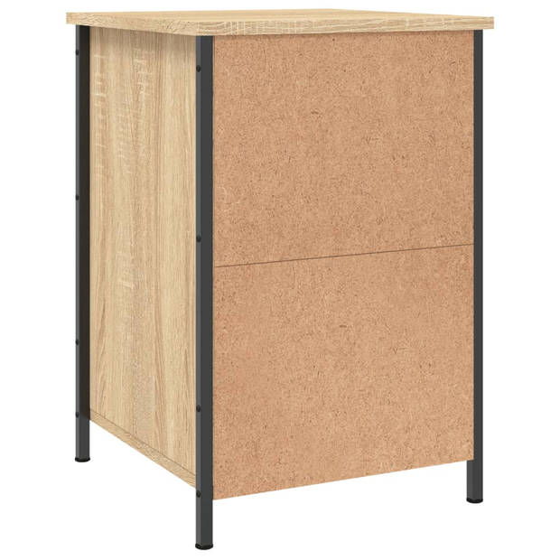 vidaXL Nachtkastjes 2 st 40x42x60 cm bewerkt hout sonoma eikenkleurig