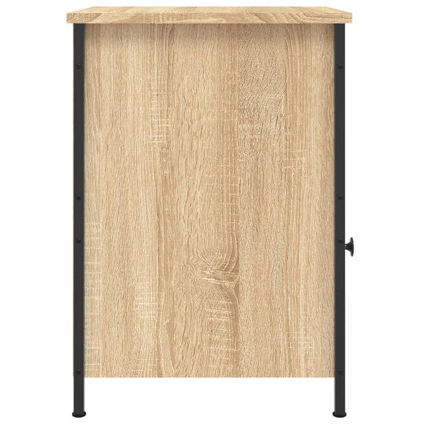 vidaXL Nachtkastjes 2 st 40x42x60 cm bewerkt hout sonoma eikenkleurig