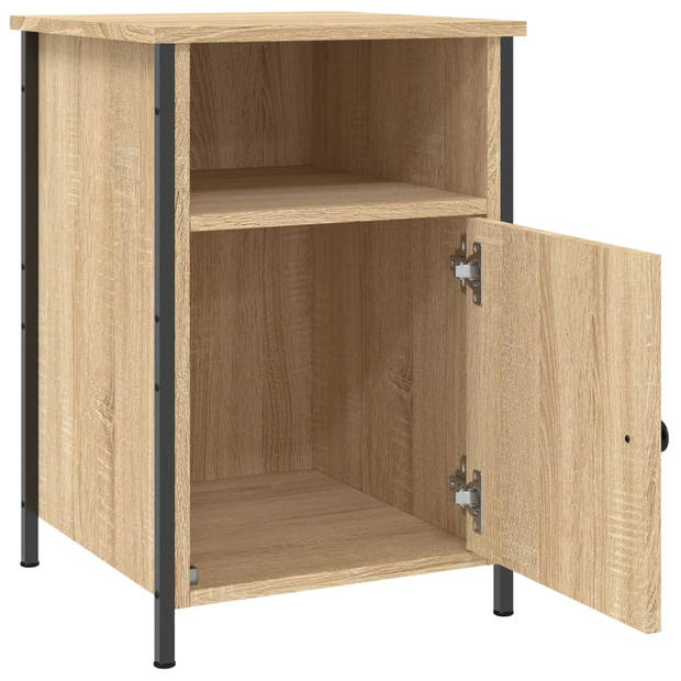 vidaXL Nachtkastjes 2 st 40x42x60 cm bewerkt hout sonoma eikenkleurig