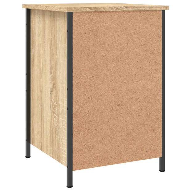 vidaXL Nachtkastjes 2 st 40x42x60 cm bewerkt hout sonoma eikenkleurig