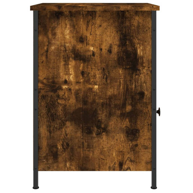 vidaXL Nachtkastjes 2 st 40x42x60 cm bewerkt hout gerookt eikenkleurig